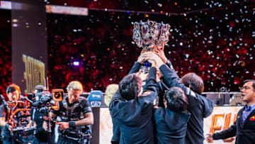 PARIS, FRANCE - NOVEMBER 10: --- during 2019 League of Legends World Championship Finals at AccorHotels Arena on November 10, 2019 in Paris, France. (Photo by Michal Konkol/Riot Games)