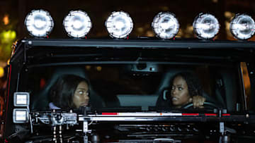 Black Lightning -- "The Book of Occupation: Chapter One: Birth of Blackbird" -- Image BLK301a_0073r.jpg -- Pictured (L-R): China Anne McClain as Jennifer and Nafessa Williams as Anissa -- Photo: Erika Doss/The CW -- © 2019 The CW Network, LLC. All rights reserved.