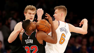 Kris Dunn, Lauri Markkanen, Chicago Bulls (Photo by Elsa/Getty Images)