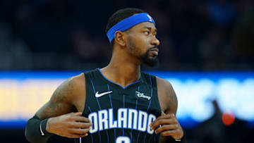 SAN FRANCISCO, CALIFORNIA - JANUARY 18: Terrence Ross #8 of the Orlando Magic looks on during the first half against the Golden State Warriors at Chase Center on January 18, 2020 in San Francisco, California. NOTE TO USER: User expressly acknowledges and agrees that, by downloading and/or using this photograph, user is consenting to the terms and conditions of the Getty Images License Agreement. (Photo by Daniel Shirey/Getty Images)