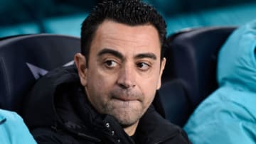BARCELONA, SPAIN - FEBRUARY 5: Barcelona's coach Xavi Hernandez looks on during the Spanish league football match between FC Barcelona vs Sevilla FC at the Camp Nou stadium in Barcelona on February 5, 2023. (Photo by Adria Puig/Anadolu Agency via Getty Images)