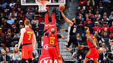 Patty Mills against Atlanta Hawks (Photo by Scott Cunningham/NBAE via Getty Images)