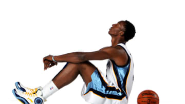 MEMPHIS, TN - SEPTEMBER 27: Hasheem Thabeet #34 of the Memphis Grizzlies poses for a portrait during NBA Media Day on September 27, 2010 at the FedExForum in Memphis, Tennessee. NOTE TO USER: User expressly acknowledges and agrees that, by downloading and or using this photograph, User is consenting to the terms and conditions of the Getty Images License Agreement. Mandatory Copyright Notice: Copyright 2010 NBAE (Photo by Joe Murphy/NBAE via Getty Images)