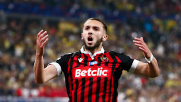 PARIS, FRANCE - MAY 07: Amine Gouiri #11 of OGC Nice reacts to a play during the French Cup Final match between OGC Nice and FC Nantes at Stade de France on May 7, 2022 in Paris, France. (Photo by Catherine Steenkeste/Getty Images)
