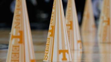ATLANTA, GA - MARCH 14: A general view of megaphones for the Tennessee Volunteers cheerleaders against the South Carolina Gamecocks during the quarterfinals of the SEC Men's Basketball Tournament at Georgia Dome on March 14, 2014 in Atlanta, Georgia. (Photo by Kevin C. Cox/Getty Images)