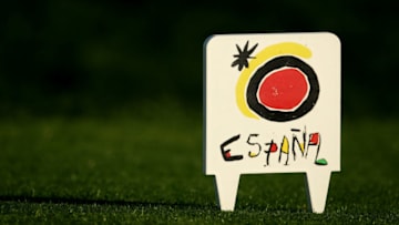 MADRID, SPAIN - APRIL 29: A tee marker during the compleation of the weather delayed Round Three of the Open de Espana 2007 at Centro Nacional de Golf on April 29, 2007 in Madrid, Spain. (Photo by Richard Heathcote/Getty Images)