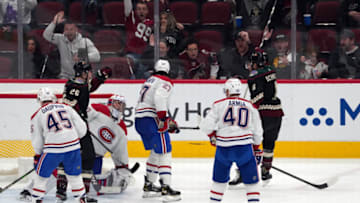 Jan 17, 2022; Glendale, Arizona, USA; Montreal Canadiens. Mandatory Credit: Joe Camporeale-USA TODAY Sports