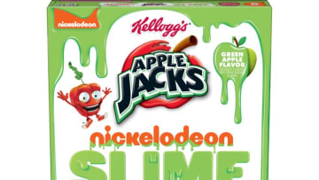 Breakfast goes green with Apple Jacks Slime Cereal, photo provided by Kellogg's