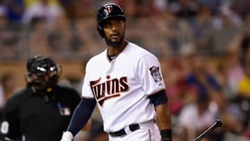 MINNEAPOLIS, MN - JULY 31: Aaron Hicks (Photo by Hannah Foslien/Getty Images)