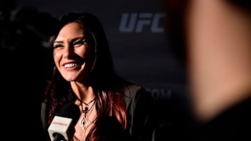 LAS VEGAS, NV - MARCH 01: Cat Zingano interacts with the media during the UFC 222 Ultimate Media Day at MGM Grand Hotel & Casino on March 1, 2018 in Las Vegas, Nevada. (Photo by Jeff Bottari/Zuffa LLC/Zuffa LLC via Getty Images)