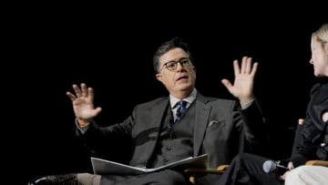 SAN DIEGO, CALIFORNIA - JULY 22: Stephen Colbert speaks onstage at "The Lord of the Rings: The Rings of Power" panel during 2022 Comic-Con International: San Diego at San Diego Convention Center on July 22, 2022 in San Diego, California. (Photo by Albert L. Ortega/Getty Images)