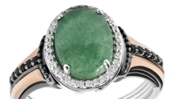 Kay Star Wars Boba Fett Aventurine & Diamond Ring 1_5 ct tw Sterling Silver & 10K Rose Gold. Image courtesy Kay Jewelers
