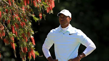 PALM HARBOR, FL - MARCH 09: Tiger Woods looks on from the ninth tee box during the second round of the Valspar Championship at Innisbrook Resort Copperhead Course on March 9, 2018 in Palm Harbor, Florida. (Photo by Sam Greenwood/Getty Images)
