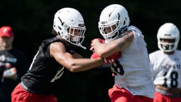 Cincinnati Bearcats wide receiver Braxton Neal during a spring practice. Cincinnati Athletics.