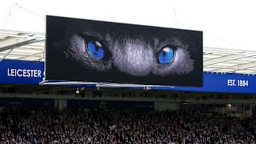 LEICESTER, ENGLAND - OCTOBER 19: General view inside the stadium as a detail of a fox is shown on the big screen prior to the Premier League match between Leicester City and Burnley FC at The King Power Stadium on October 19, 2019 in Leicester, United Kingdom. (Photo by Stephen Pond/Getty Images)
