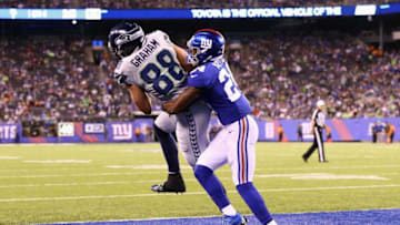 EAST RUTHERFORD, NJ - OCTOBER 22: Jimmy Graham (Photo by Al Bello/Getty Images)