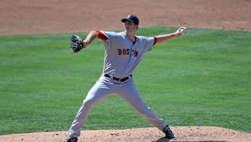 Sep 5, 2016; San Diego, CA, USA; Boston Red Sox starting pitcher Drew Pomeranz (31) pitches during the third inning against the San Diego Padres at Petco Park. Mandatory Credit: Jake Roth-USA TODAY Sports