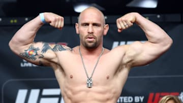 VANCOUVER, BC - JUNE 10: Shane Carwin weighs in at the UFC 131 weigh-in at Jack Poole Plaza on June 10, 2011 in Vancouver, British Columbia, Canada. (Photo by Donald Miralle/Zuffa LLC/Zuffa LLC via Getty Images)