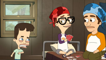 BIG MOUTH (L to R) Nick Kroll as Nick Birch, John Mulaney as Andrew Glouberman and Seth Rogan as Seth in episode 1 of BIG MOUTH. Cr. NETFLIX © 2020