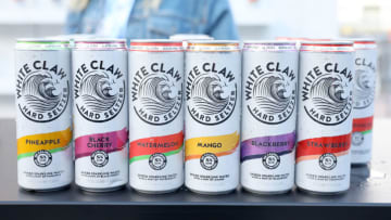 NEW YORK, NEW YORK - OCTOBER 17: A view of White Claw at Backyard BBQ presented by Pat LaFrieda Meats and National Beef hosted by Andrew Zimmern during Food Network & Cooking Channel New York City Wine & Food Festival presented by Capital One at Pier 86 on October 17, 2021 in New York City. (Photo by Monica Schipper/Getty Images for NYCWFF)