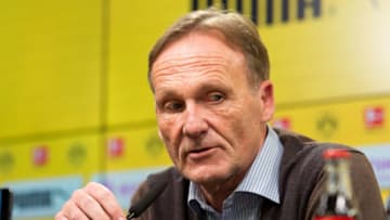 DORTMUND, GERMANY - DECEMBER 10: CEO Hans-Joachim Watzke of Dortmund looks on during the press conference at Signal Iduna Park on December 10, 2017 in Dortmund, Germany. (Photo by TF-Images/TF-Images via Getty Images)
