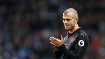 BRIGHTON, ENGLAND - MARCH 04: Jack Wilshere of Arsenal shows appreciation to the fans following the Premier League match between Brighton and Hove Albion and Arsenal at Amex Stadium on March 4, 2018 in Brighton, England. (Photo by Catherine Ivill/Getty Images)
