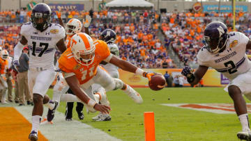 TAMPA, FL - JANUARY 1: Joshua Dobbs #11 of the Tennessee Volunteers against the Northwestern Wildcats during the Outback Bowl at Raymond James Stadium on January 1, 2016 in Tampa, Florida. (Photo by Mike Carlson/Getty Images)
