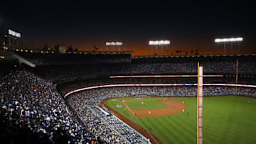 LOS ANGELES, CA - OCTOBER 24: A general view as Clayton Kershaw (Photo by Ezra Shaw/Getty Images)