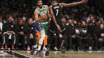 Bleacher Report's Greg Swartz believes the Boston Celtics register low on the trade panic meter and also predicted Kevin Durant will stay put in Brooklyn Mandatory Credit: Wendell Cruz-USA TODAY Sports