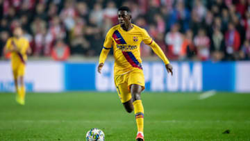 Ousmane Dembele of FC Barcelona (Photo by Thomas Eisenhuth/Getty Images)