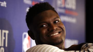 NEW YORK, NEW YORK - JUNE 19: Zion Williamson of the New Orleans Pelicans (Photo by Mike Lawrie/Getty Images)