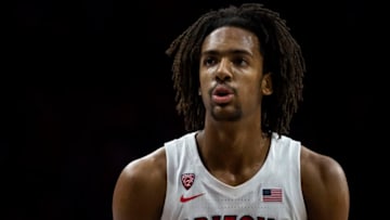 TUCSON, ARIZONA - DECEMBER 14: Zeke Nnaji #22 of the Arizona Wildcats shoots a free throw in the first half against the Gonzaga Bulldog at McKale Center on December 14, 2019 in Tucson, Arizona. The Gonzaga Bulldogs won 84 - 80. (Photo by Jennifer Stewart/Getty Images)