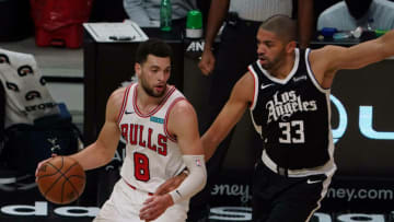 Zach LaVine, Nicolas Batum Chicago Bulls. Mandatory Credit: Kirby Lee-USA TODAY Sports