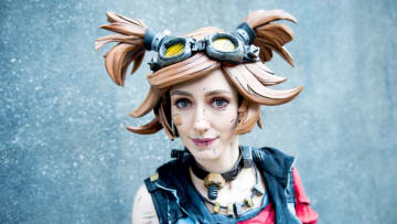 LONDON, ENGLAND - OCTOBER 26: A cosplayer as a character from Borderlands during day 2 of the October MCM London Comic Con 2019 at ExCel on October 26, 2019 in London, England. (Photo by Ollie Millington/Getty Images)