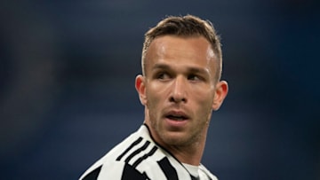 LONDON, ENGLAND - NOVEMBER 23: Arthur Melo of Juventus during the UEFA Champions League group H match between Chelsea FC and Juventus at Stamford Bridge on November 23, 2021 in London, England. (Photo by Visionhaus/Getty Images)