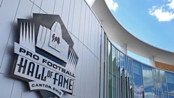 Aug 6, 2016; Canton, OH, USA; A general view of the exterior of the Pro Football Hall of Fame prior to the 2016 NFL Hall of Fame enshrinement at Tom Benson Hall of Fame Stadium. Mandatory Credit: Aaron Doster-USA TODAY Sports