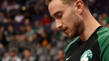 PHOENIX, AZ - NOVEMBER 08: Gordon Hayward #20 of the Boston Celtics before the NBA game against the Phoenix Suns at Talking Stick Resort Arena on November 8, 2018 in Phoenix, Arizona. The Celtics defeated the Suns 116-109 in overtime. NOTE TO USER: User expressly acknowledges and agrees that, by downloading and or using this photograph, User is consenting to the terms and conditions of the Getty Images License Agreement. (Photo by Christian Petersen/Getty Images)