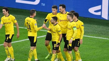Borussia Dortmund can secure top spot in their Champions League group on Tuesday (Photo by BERND THISSEN/POOL/AFP via Getty Images)