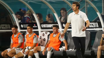 MIAMI, FL - JULY 31: Julen Lopetegui head coach / manager of Real Madrid during the International Champions Cup 2018 fixture between Manchester United v Real Madrid at Hard Rock Stadium on July 31, 2018 in Miami, Florida. (Photo by Robbie Jay Barratt - AMA/Getty Images)