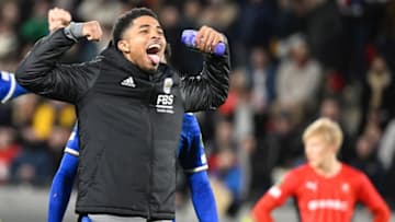 Leicester City's French defender Wesley Fofana (Photo by DAMIEN MEYER/AFP via Getty Images)