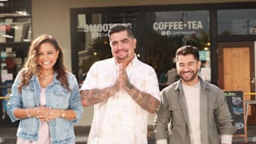 El Toque de Aaron show, staring Aaron Sanchez, Cris Mercado, Ángel Riveros photo provided by Discovery/Warner bros