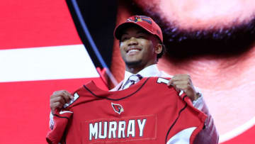 NASHVILLE, TENNESSEE - APRIL 25: Kyler Murray Oklahoma reacts after he was picked #1 overall by the Arizona Cardinals during the first round of the 2019 NFL Draft on April 25, 2019 in Nashville, Tennessee. (Photo by Andy Lyons/Getty Images)