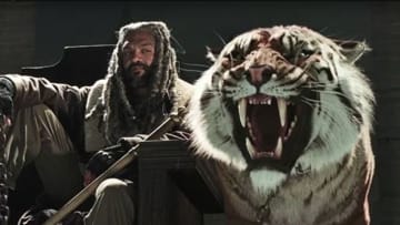 Ezekiel and Shiva. The Walking Dead Season 7 trailer. AMC