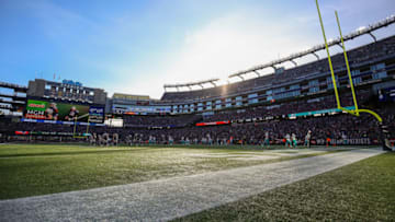 FOXBOROUGH, MA - DECEMBER 29: A general view of the stadium during a game between the New England Patriots and the Miami Dolphins at Gillette Stadium on December 29, 2019 in Foxborough, Massachusetts. (Photo by Adam Glanzman/Getty Images)