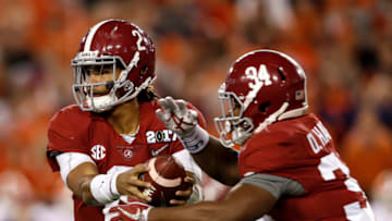 TAMPA, FL - JANUARY 09: Quarterback Jalen Hurts