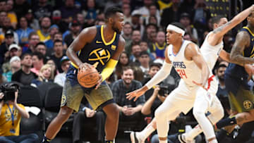 DENVER, CO - FEBRUARY 27: Paul Millsap #4 of the Denver Nuggets is guarded by Tobias Harris #34 of the LA Clippers at Pepsi Center on February 27, 2018 in Denver, Colorado. NOTE TO USER: User expressly acknowledges and agrees that, by downloading and or using this photograph, User is consenting to the terms and conditions of the Getty Images License Agreement. (Photo by Justin Tafoya/Getty Images)