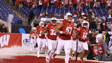 INDIANAPOLIS, IN - DECEMBER 02: The Wisconsin Badgers take the field before playing against the Ohio State Buckeyes during the Big Ten Championship game at Lucas Oil Stadium on December 2, 2017 in Indianapolis, Indiana. (Photo by Andy Lyons/Getty Images)