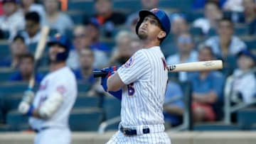 NEW YORK, NEW YORK - JUNE 30: Jeff McNeil #6 of the New York Mets in action against the Atlanta Braves at Citi Field on June 30, 2019 in New York City. The Mets defeated the Braves 8-5. (Photo by Jim McIsaac/Getty Images)