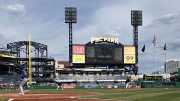 PITTSBURGH, PA - APRIL 25: General view of the stadium and scoreboard from field level during the game between the Pittsburgh Pirates and Colorado Rockies at PNC Park on April 25, 2012 in Pittsburgh, Pennsylvania. The Pirates won 5-1 in the second game of a doubleheader. (Photo by Joe Robbins/Getty Images)