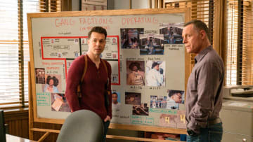 CHICAGO P.D. -- "What Could Have Been" Episode 619 -- Pictured: (l-r) Jon Seda as Antonio Dawson, Jason Beghe as Hank Voight -- (Photo by: Matt Dinerstein)